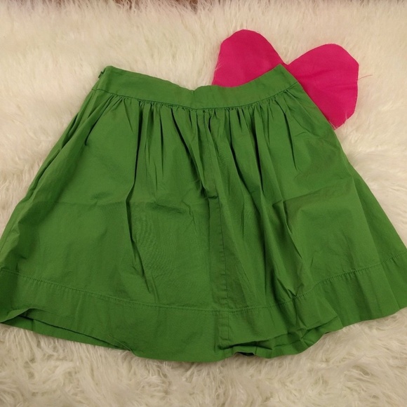 @ Banana Republic sz 6 Green Skirt Aline Pleated - Picture 6 of 6